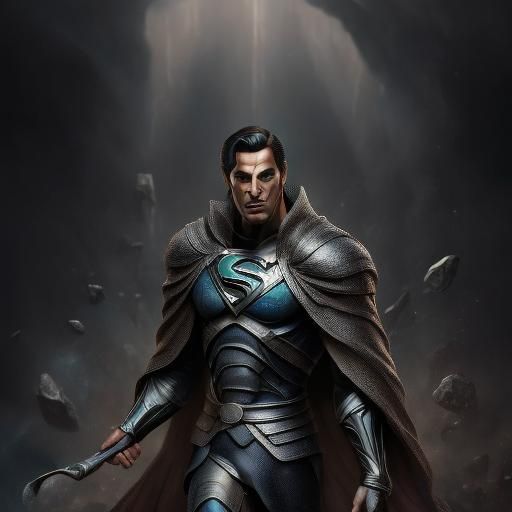 <lora:Mooj model v1:1.0> Dark age superman, dark age art