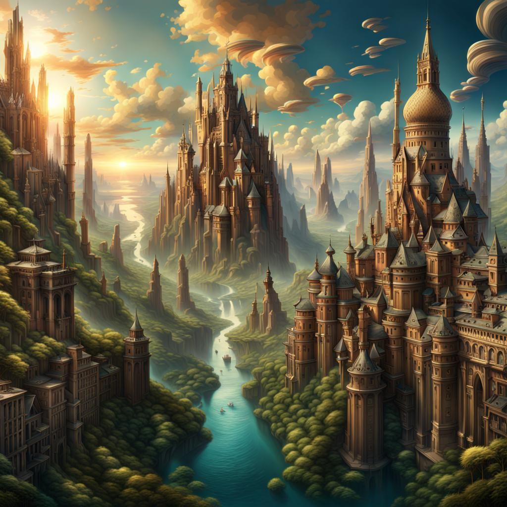 Utopian World: Epic Digital Matte Painting
