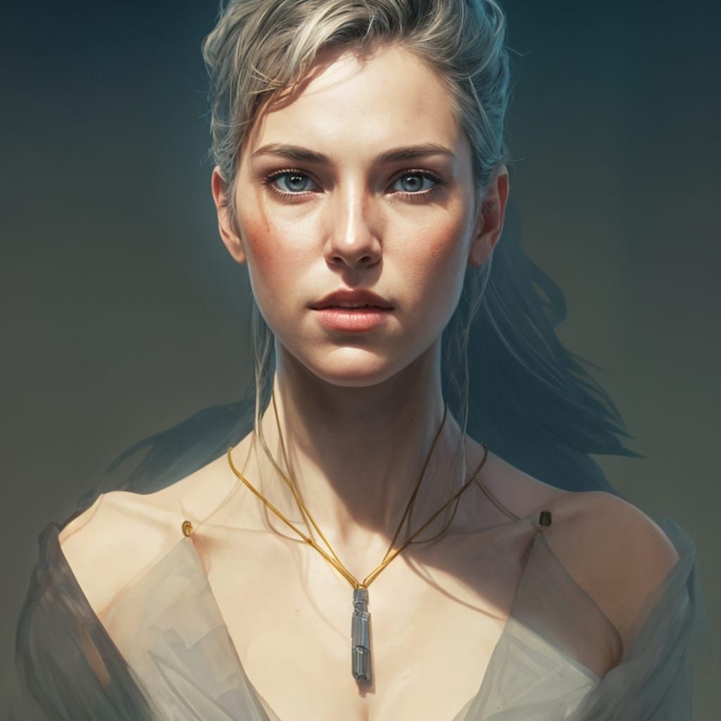 Detailed Portrait of a Woman in Digital Art Style