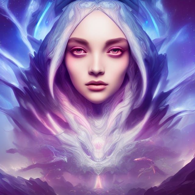 Nebula Mind Portrait in Fantasy Concept Art Style