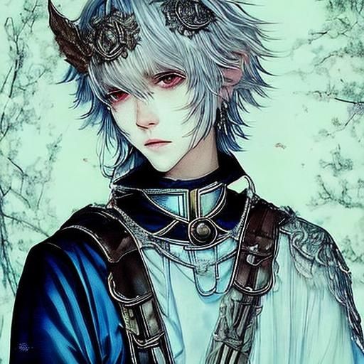 Silver Haired Elven Knight in Dreamy Softbox Lighting