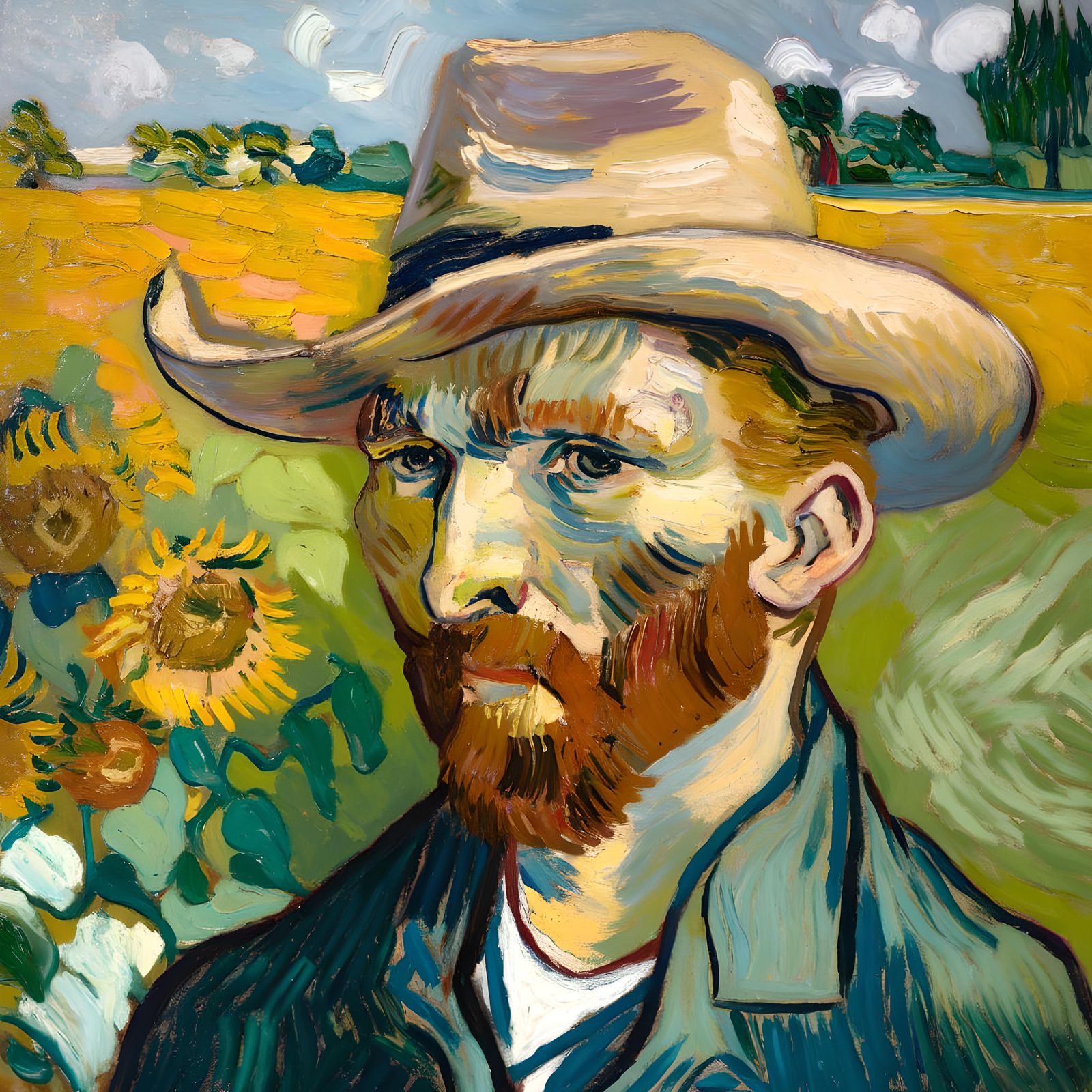 Portrait of Vincent Van Gogh -  Post Impressionism