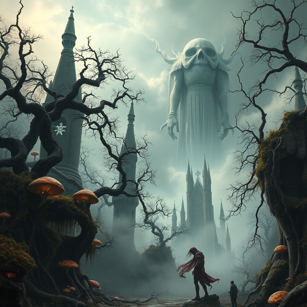 Haunting Landscape in Surrealist Style