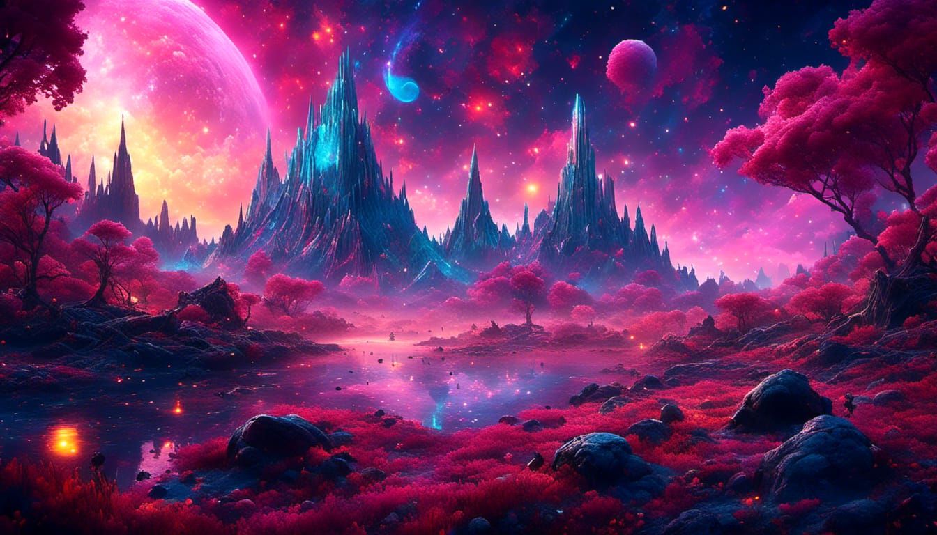 Stunning Cosmic Galactic Spacescape with Parallax Effects