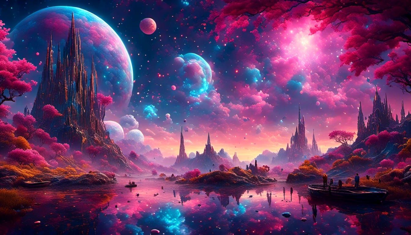 Cosmic Galactic Spacescape in Unreal Engine Style