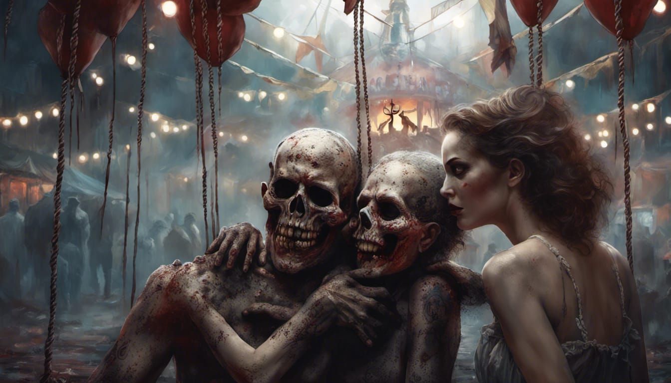 Haunted Carnival: Horror in Hyperrealistic Film Noir