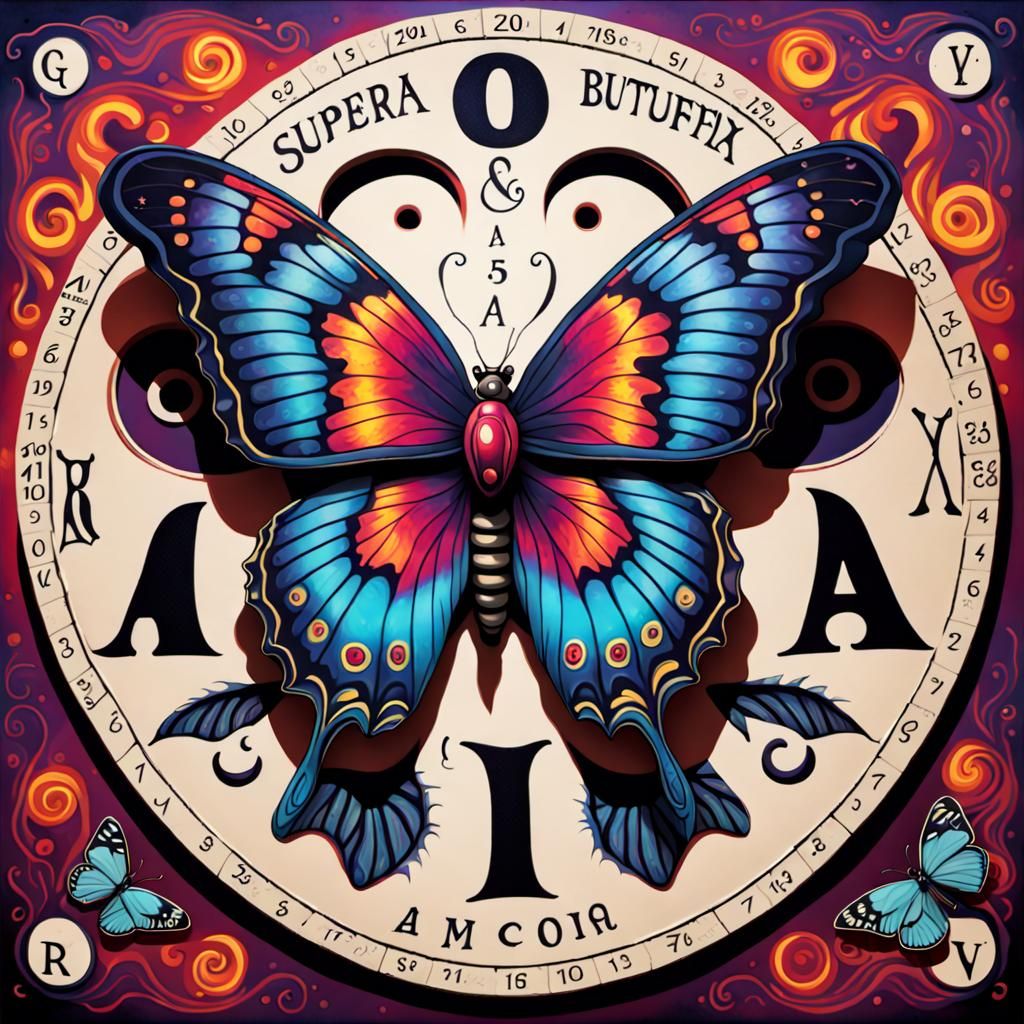 Ouija Butterfly in Gothic Art Style