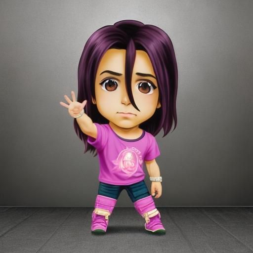 Chibi Bret Hart Digital Art
