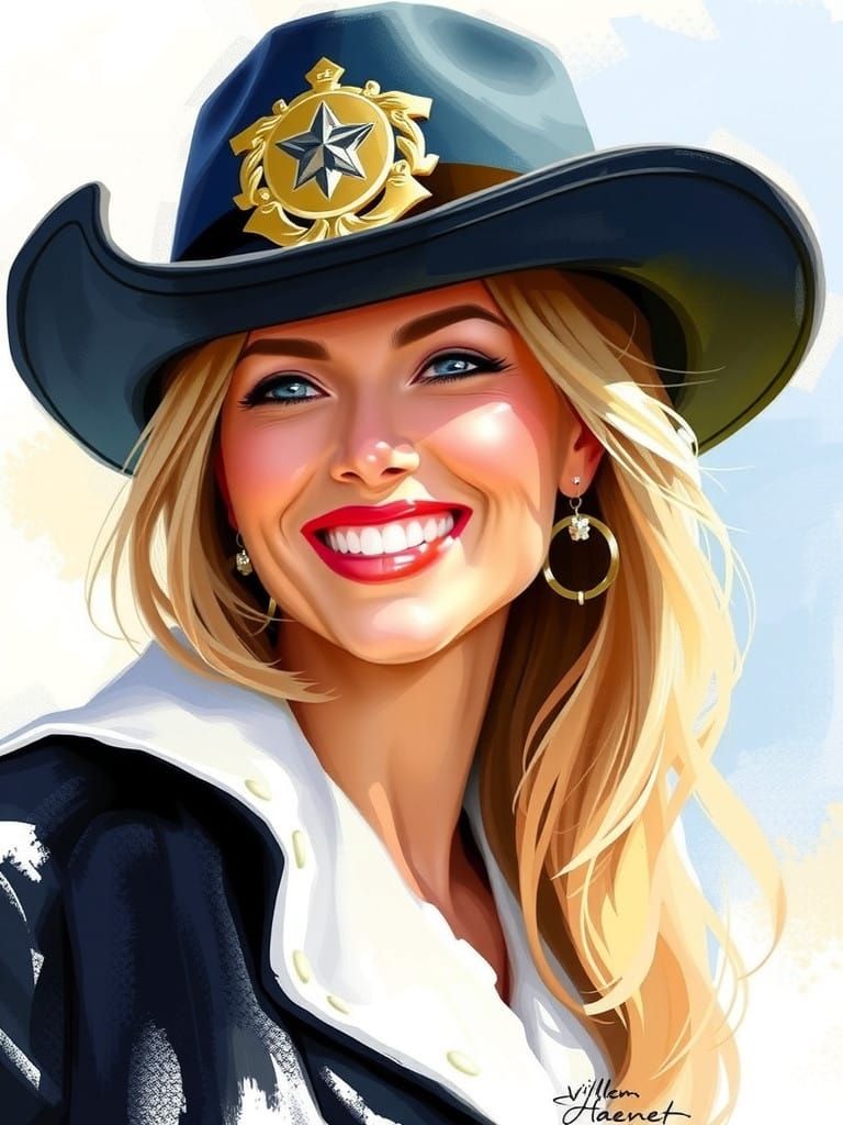 Baroque Portrait of a Young Woman in a Velvet Cloak