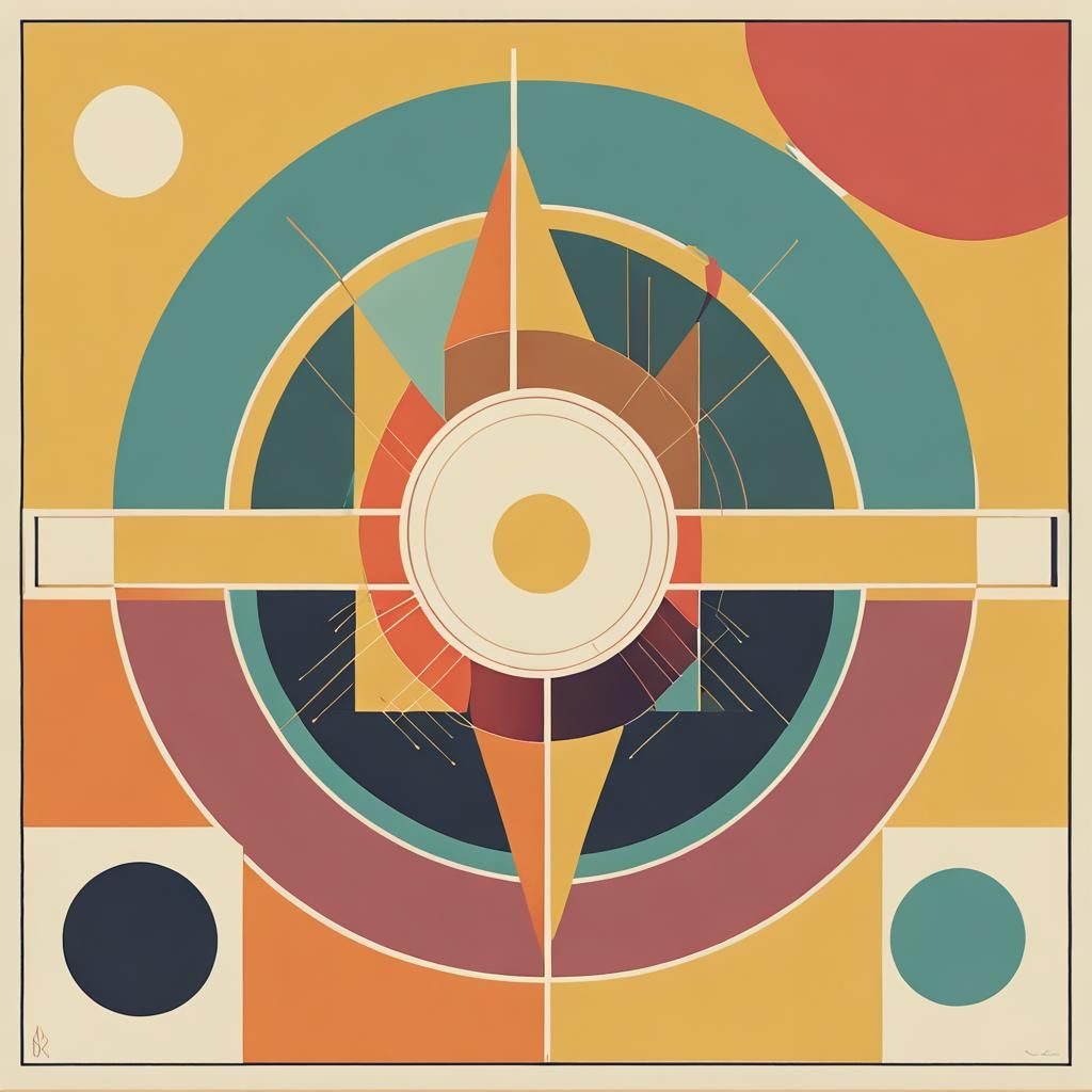 Retro Minimalist Graphic in Rockwellian Style