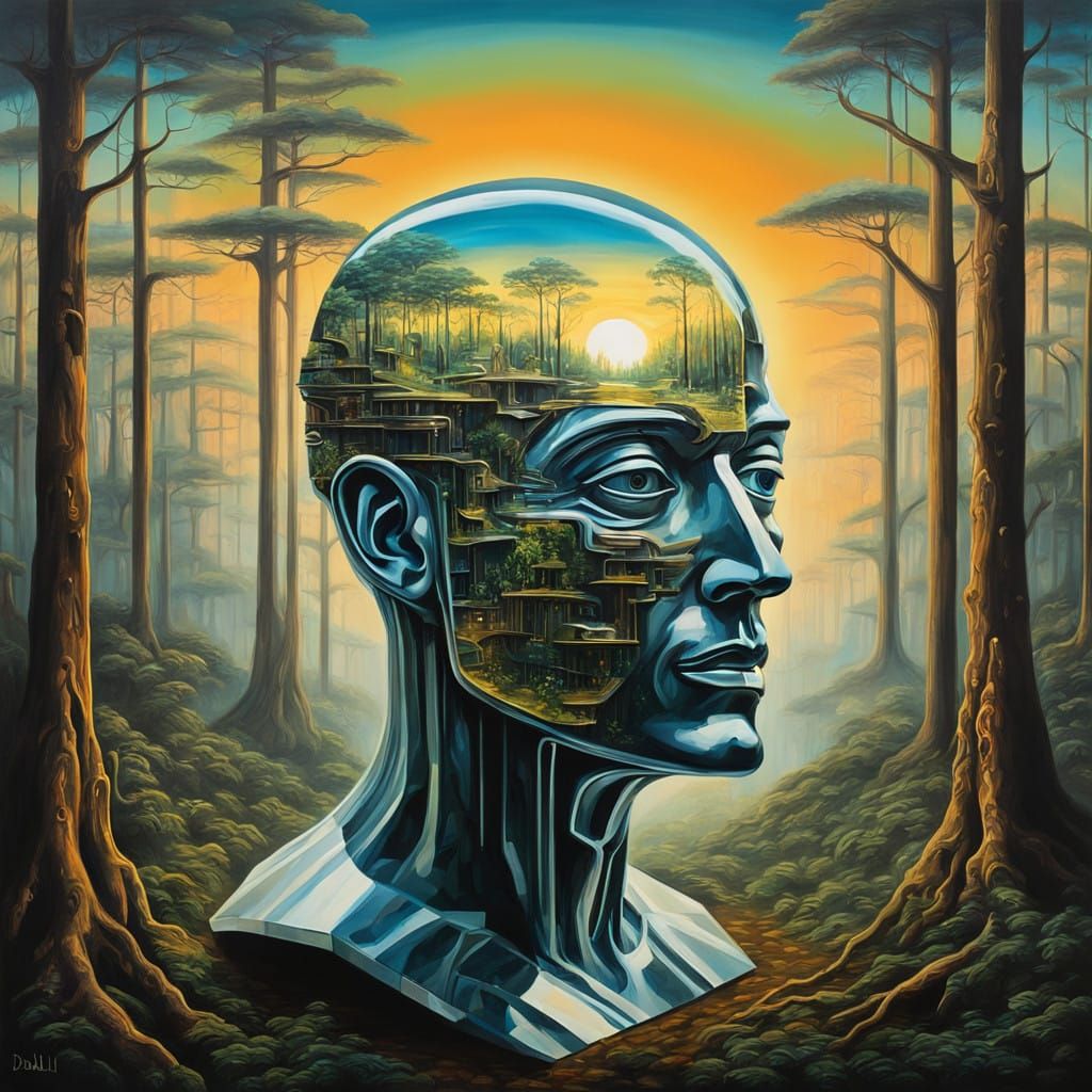 Cyberpunk Metropolis Blooms in Forest of Unknowing