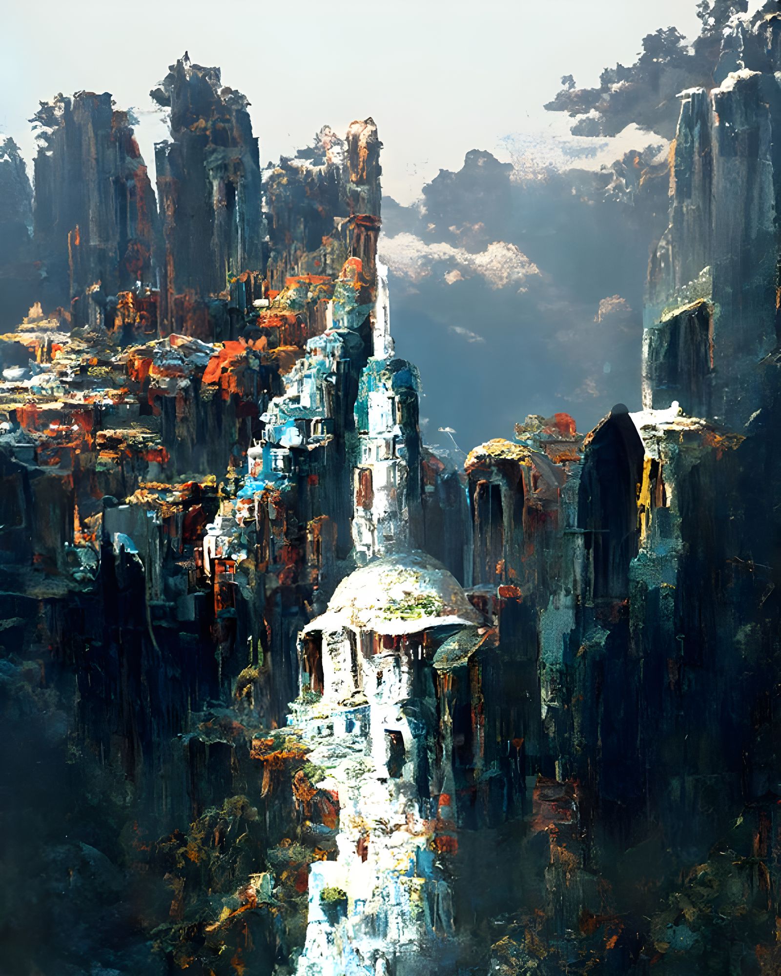 Alien Cosmic Brocade Architecture, Dreamworks Style