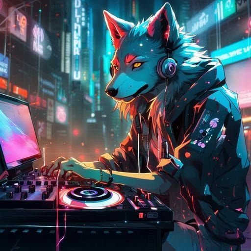 DJ Wolf AI Image