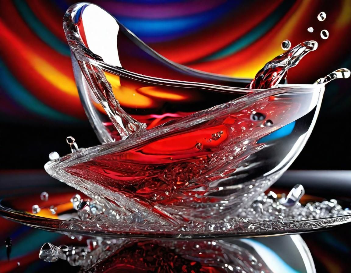 Explosively Shattering Glass of Water in 3D