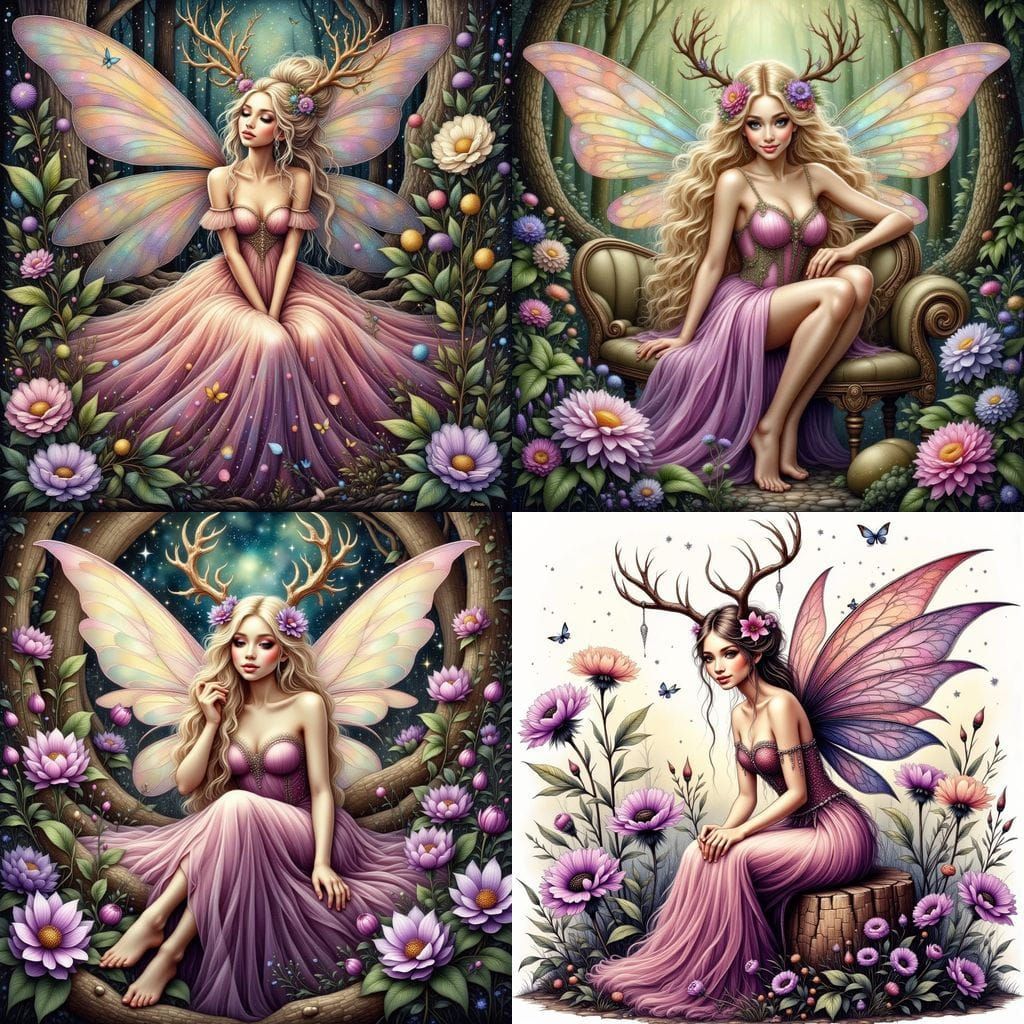 Enchanted Fairy Goddess in Whimsical Floral Realm