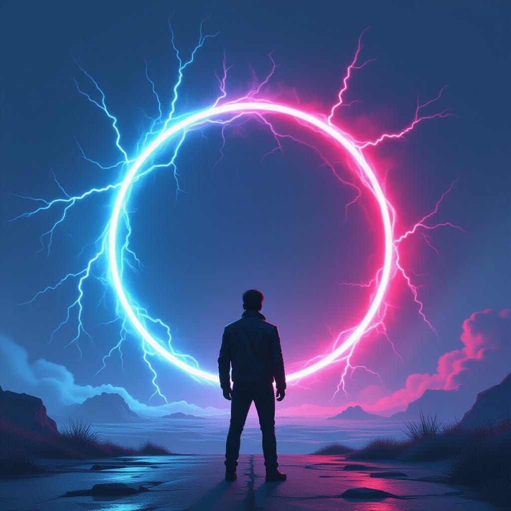 Mystical Lightning Portal to Another Dimension