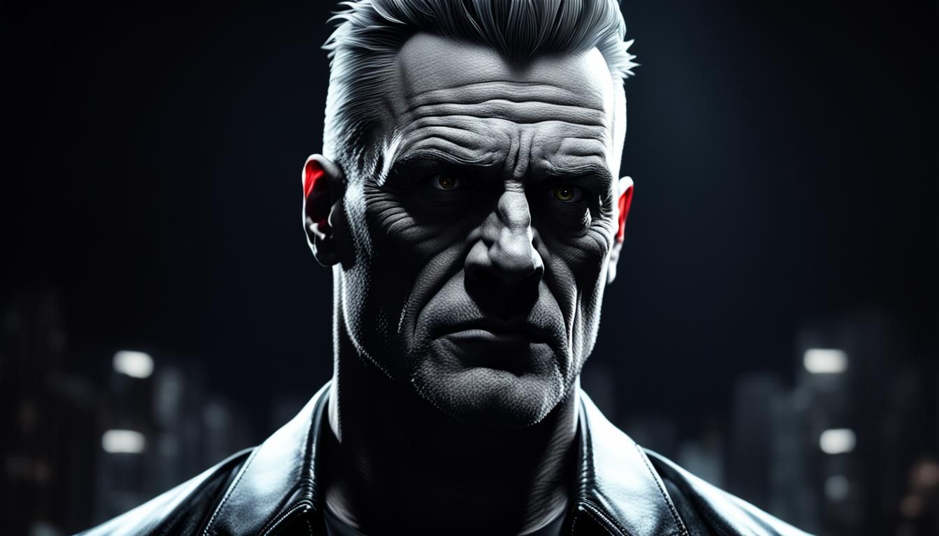 Photorealistic Portrait of Kevin From Sin City