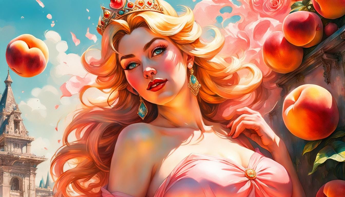 Princess Peach with a pregnant belly - 12