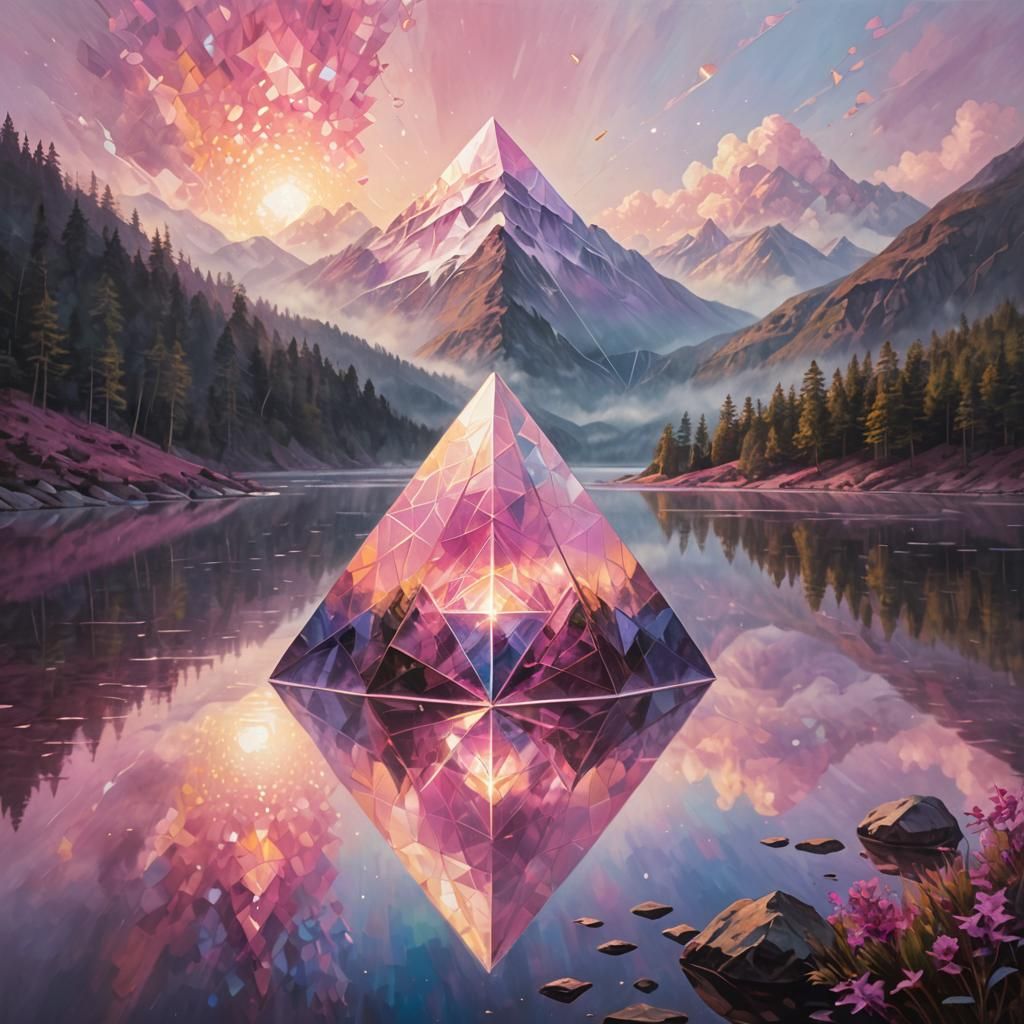 Prismatic Tetrahedron Over Smoky Mountain Lake
