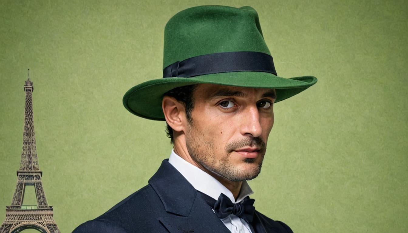 Elegant Parisian Man with Unusual Hat