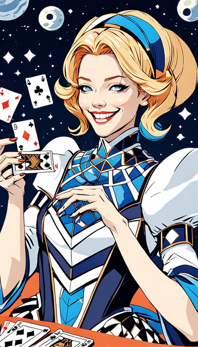 Anime Jester on the Moon, Japanese Illustration