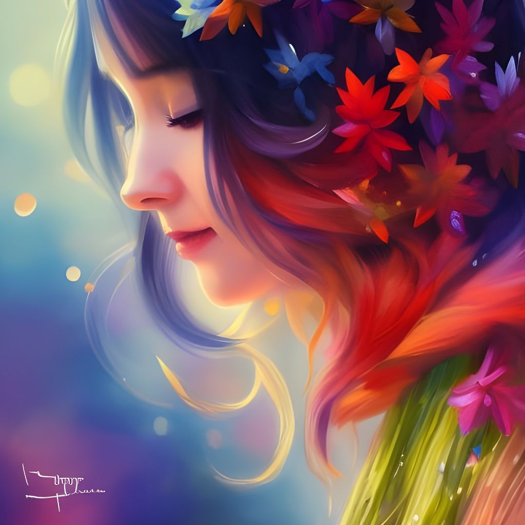 Seasonal Portrait in Style of Artgerm and Mucha