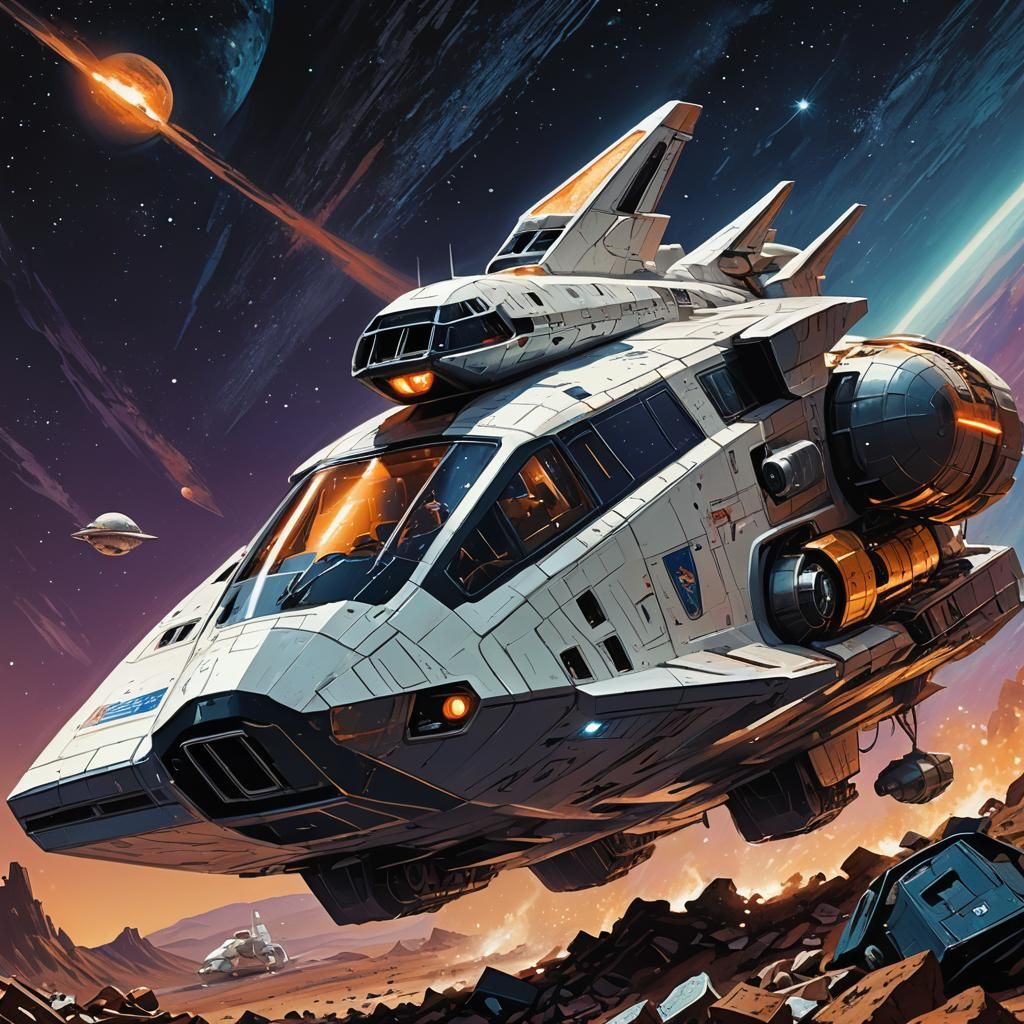 Garbage Force One: Retro Space Pulp Art