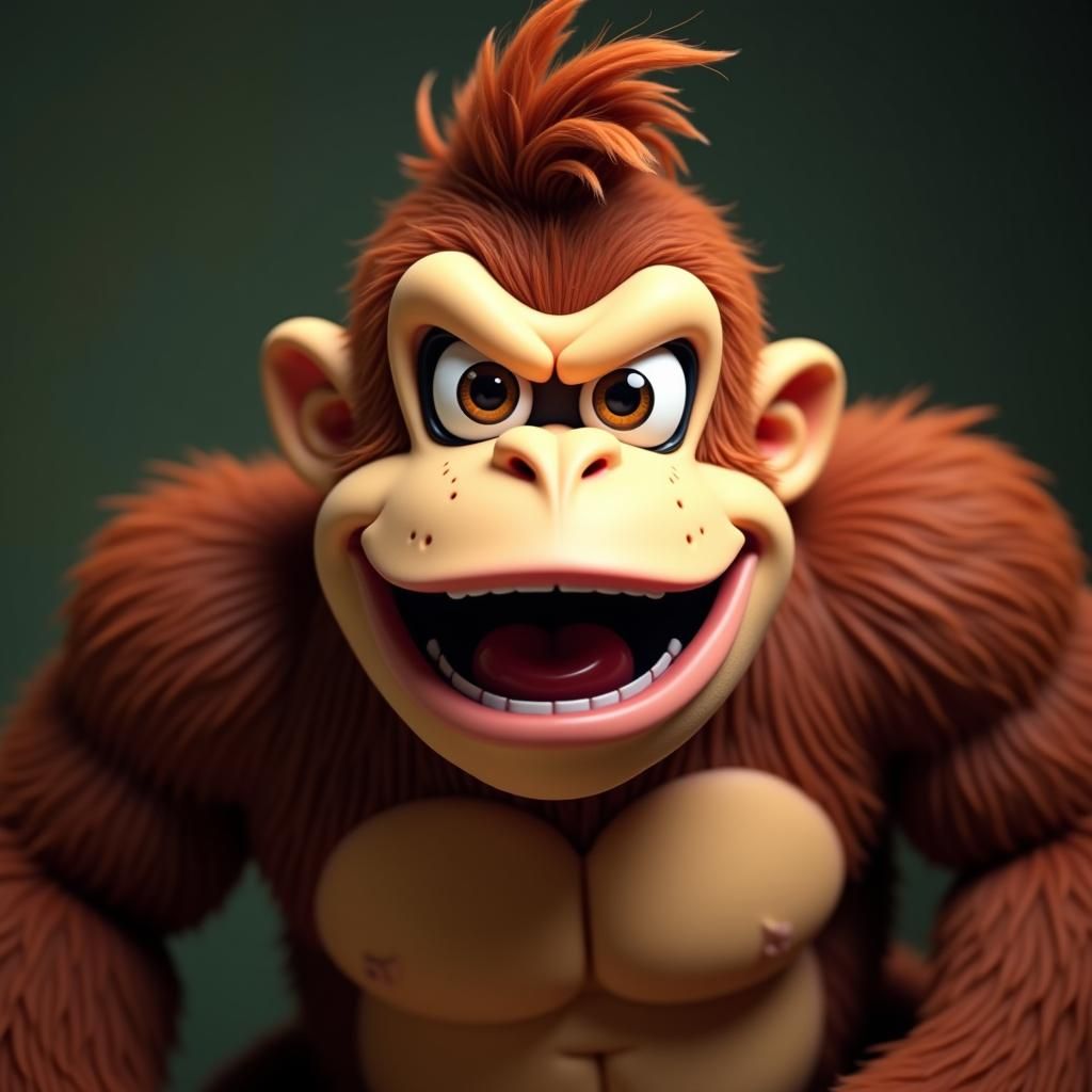 Donkey Kong Close-Up: Sour Expression