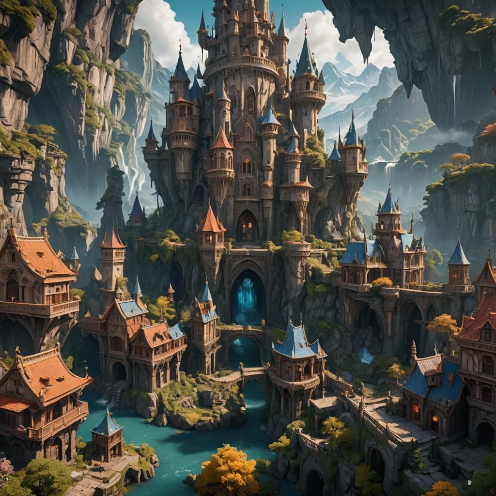 Fantastical Matte Painting in Deep Color