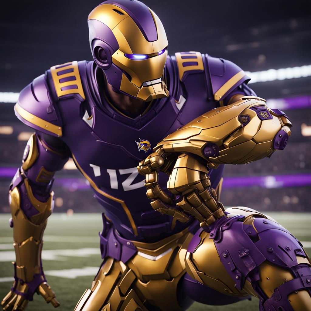 Minnesota Vikings Football Team as Iron Man
