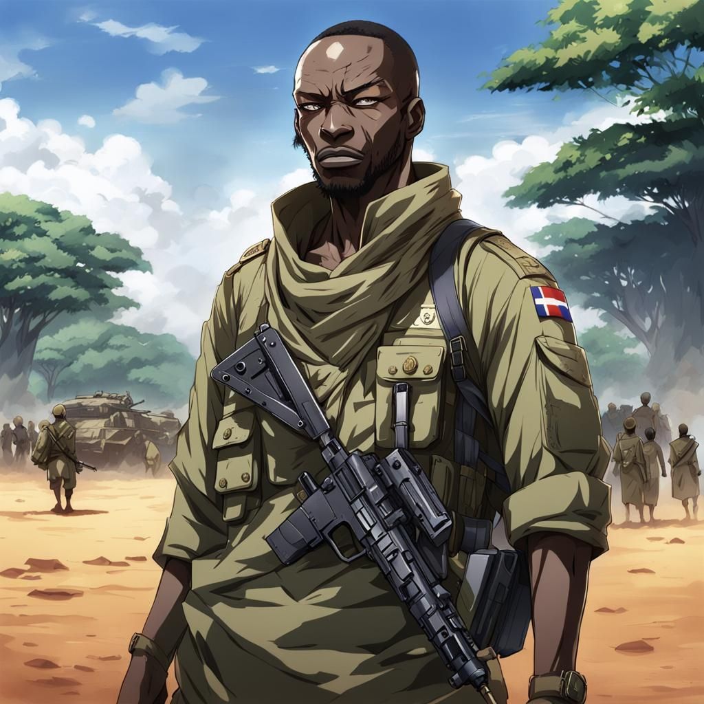 Central African Republic Personified as Anime Character