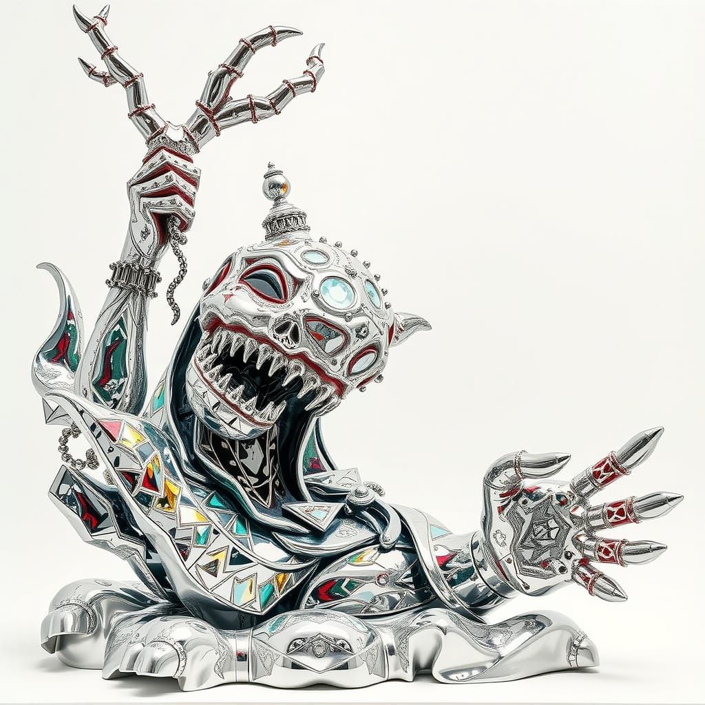 Hyperrealistic Sculpture With Intense Dynamic Lighting