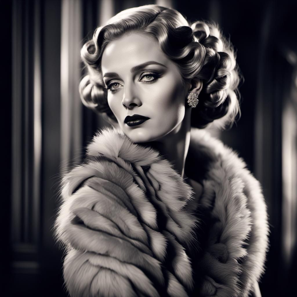 Glamorous Art Deco Beauty Reveals Luxurious Evening Elegance