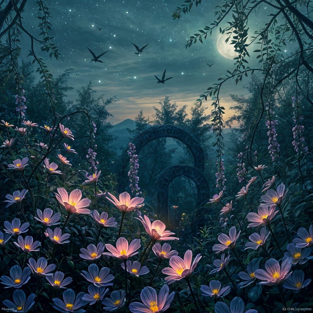 Enchanted Twilight Garden of Dreams
