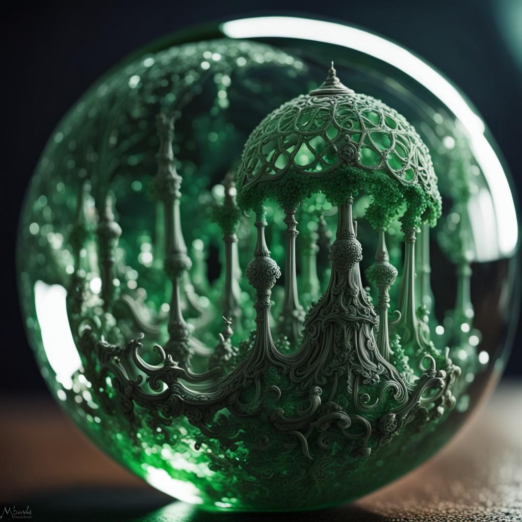 Green fantasy world in an orb (C)