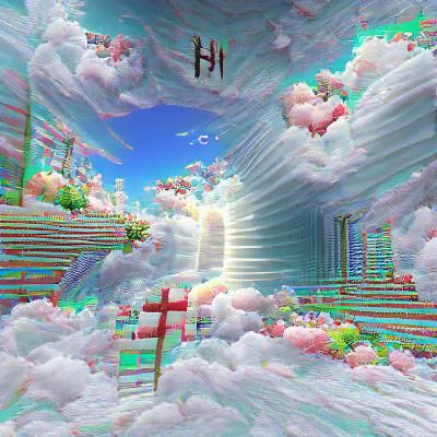 Heavenly Sky with Golden Light