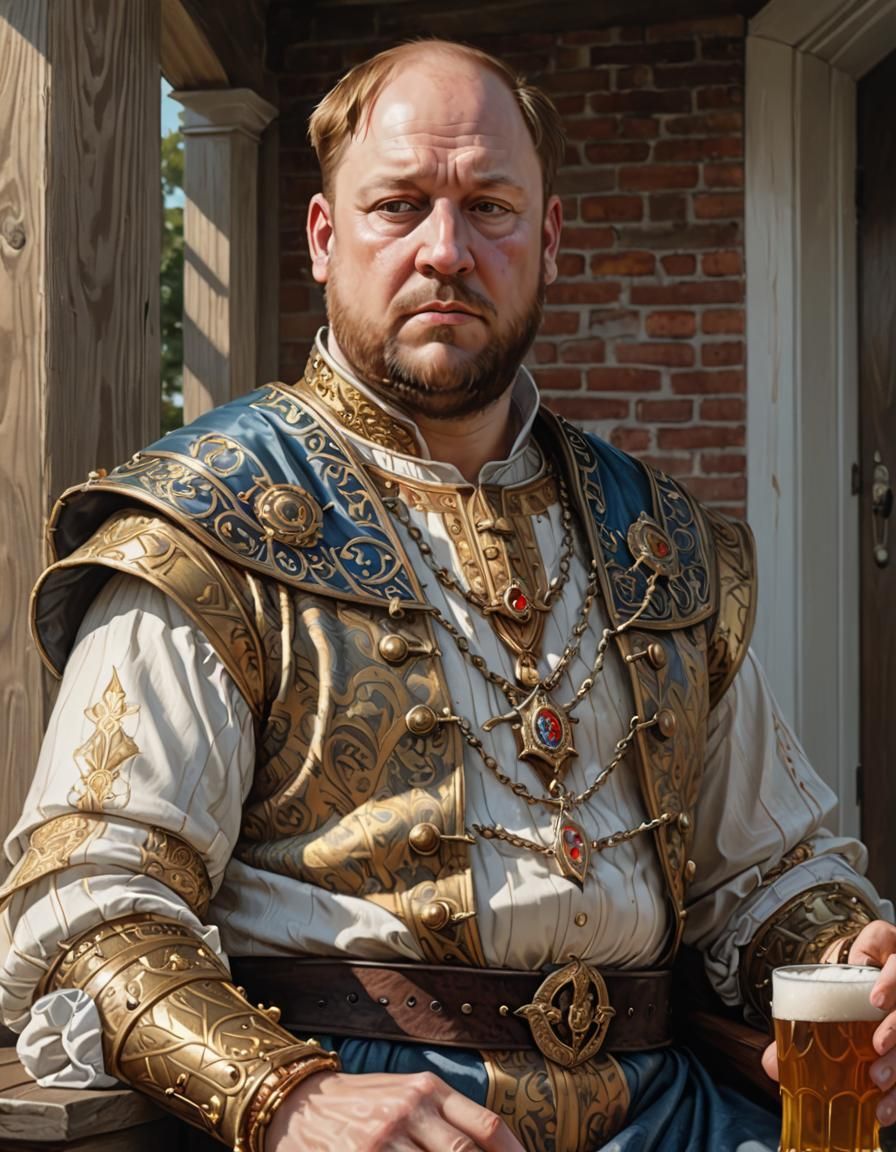 King Henry VIII Portrait: Hyperdetailed Artstation Masterpie...