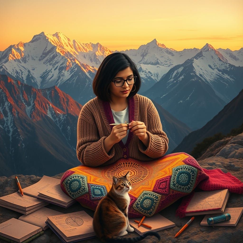 Majestic Mathematician Weaves Algorithmic Wonders Amidst Sno...