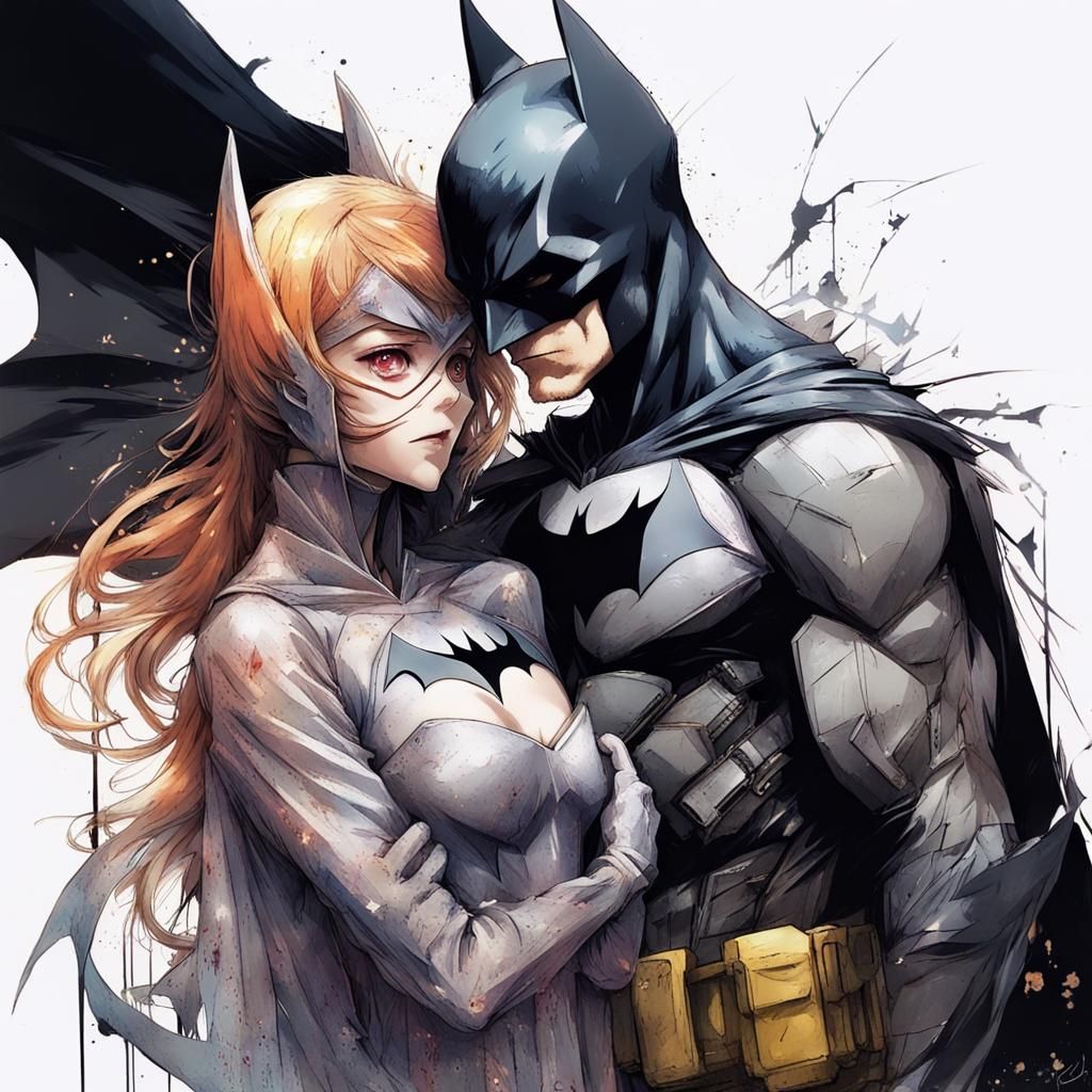 Batman and Batgirl as Anime Characters