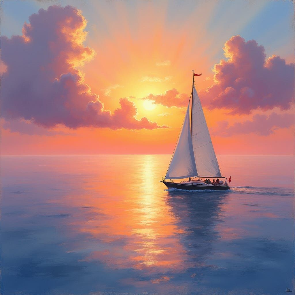 Sunset Serenity Over Lake Michigan