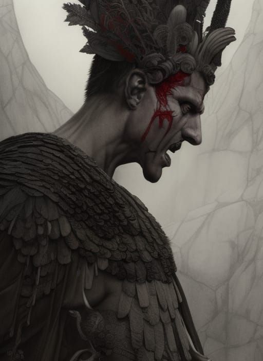 Julius Caesar Portrait in Dark Fantasy Style