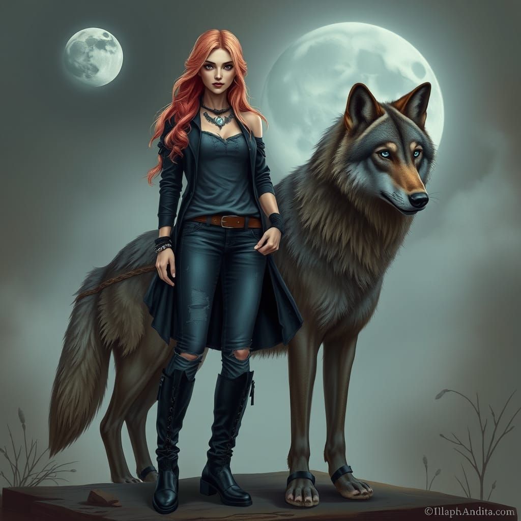 Ethereal Goddess in Earthy, Futuristic Attire