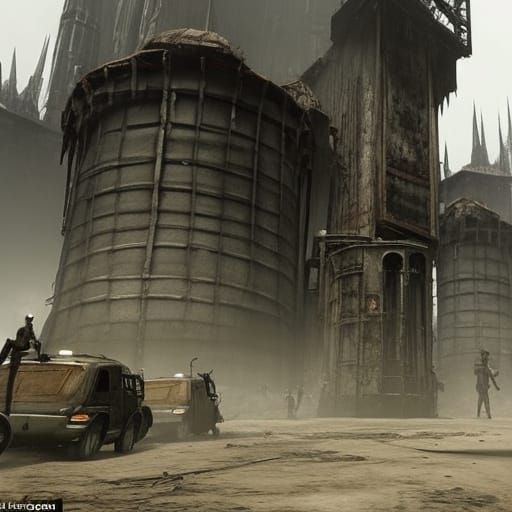 Post-Apocalyptic Landscape: Dark Fantasy Concept Art