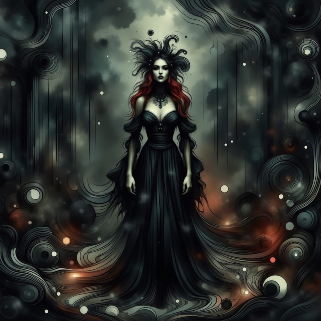 Faerie Witch Summons Spirits in Ancient Cemetery