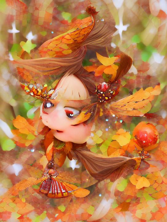 Enchanting Autumn Fairy in Mystical Forest