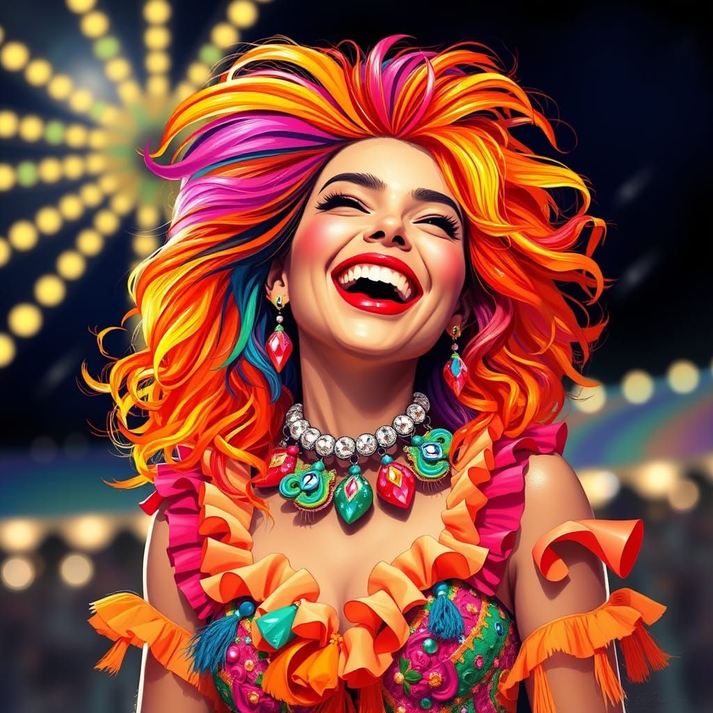 Whimsical Carnival Beauty Radiates Joy