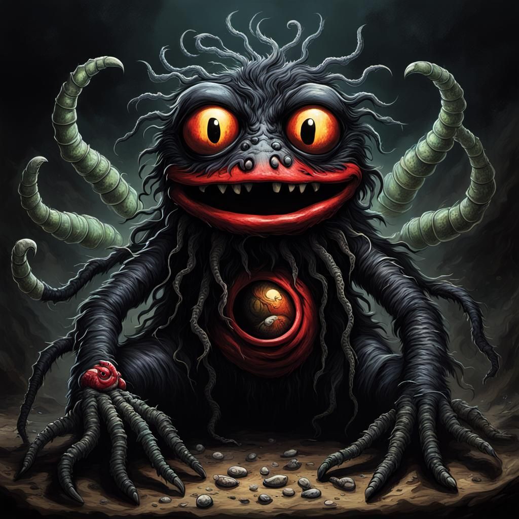 Demonic Eldritch Elmo Centipede Horror