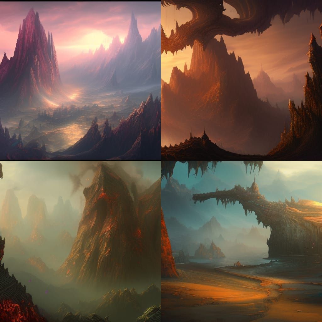 Fantastical Matte Painting in Deep Color