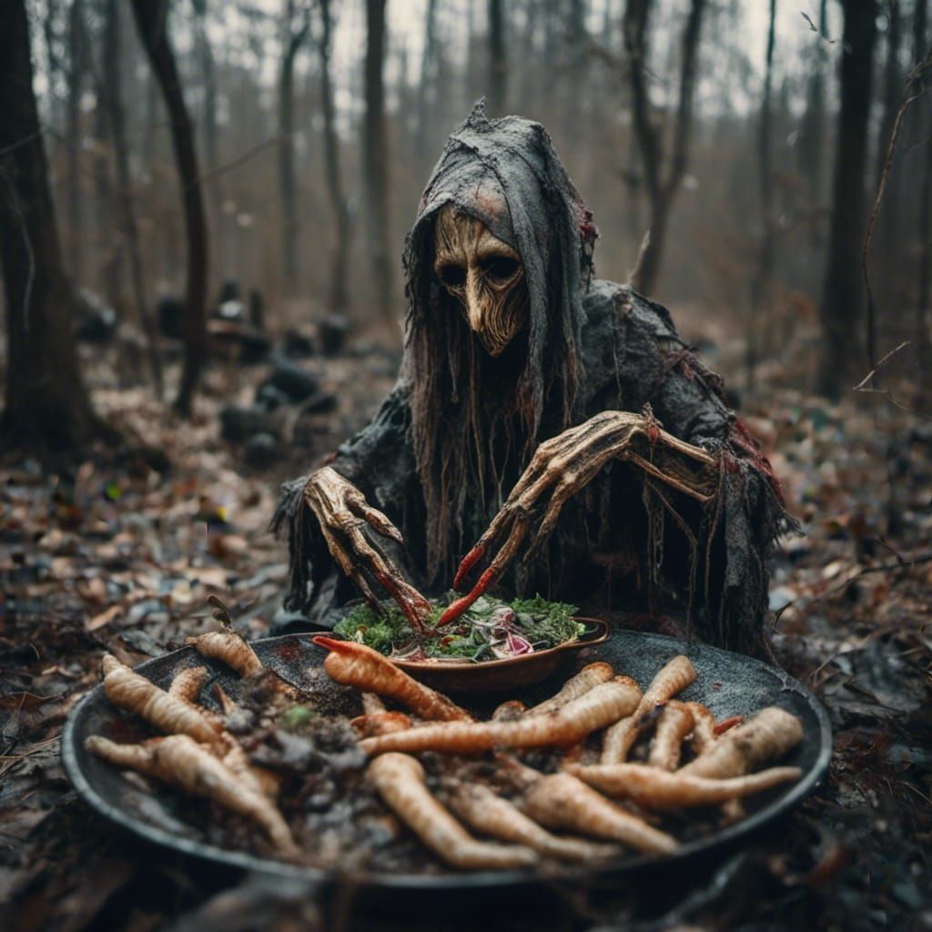 Baba Yaga and Alien Encounter in Macabre Photography