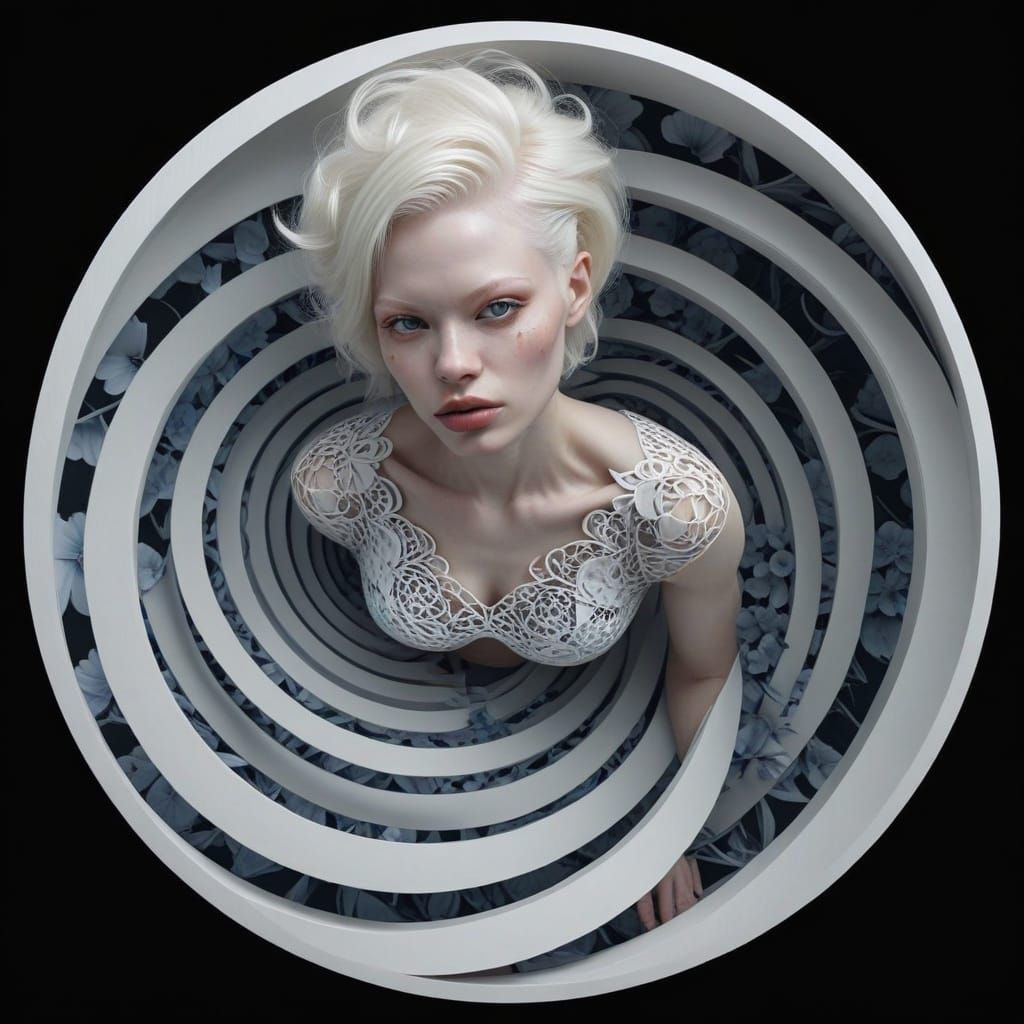 Geometric Transformation: Woman Morphs into Flower